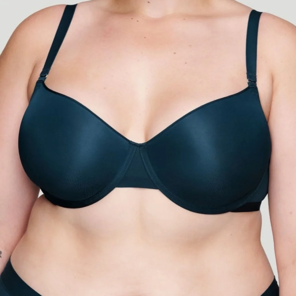 CUUP The Demi T-Shirt - Spacer Sz 44C Teal Underwire Bra New WL296 - Picture 3 of 10